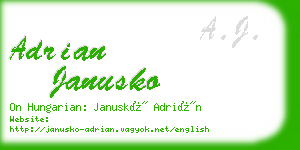 adrian janusko business card